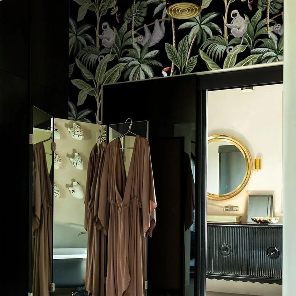 Papier Peint Singes, papier véritable, 200x280cm, 8 feuilles