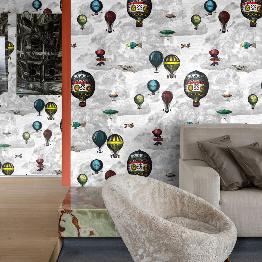 Papier Peint Montgolfières, papier véritable, 200x280cm, 8 feuilles