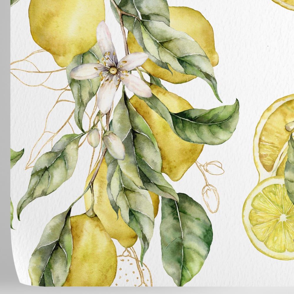 Papier Peint Citrons, papier véritable, 200x280cm, 8 feuilles — vue 4