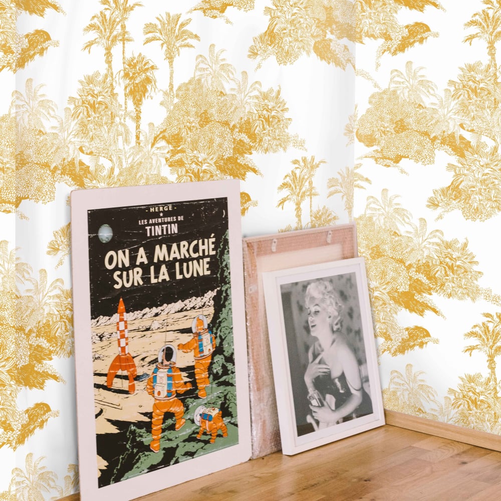 Papel Pintado Toile de Jouy, papel auténtico, 200x280cm, 8 hojas - Maisons du Monde