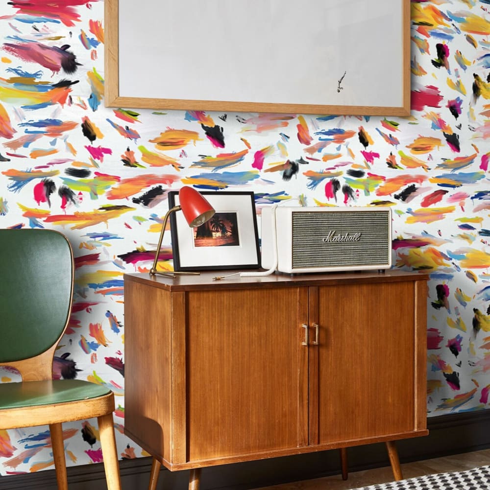 Papier Peint Pinceau, papier véritable, 200x280cm, 8 feuilles