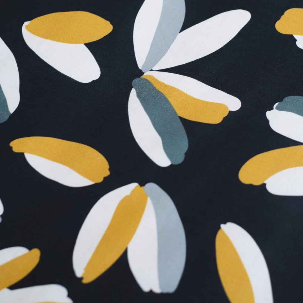 Parure de lit 2 personnes imprimé coton 240x260 cm jaune — vue 3