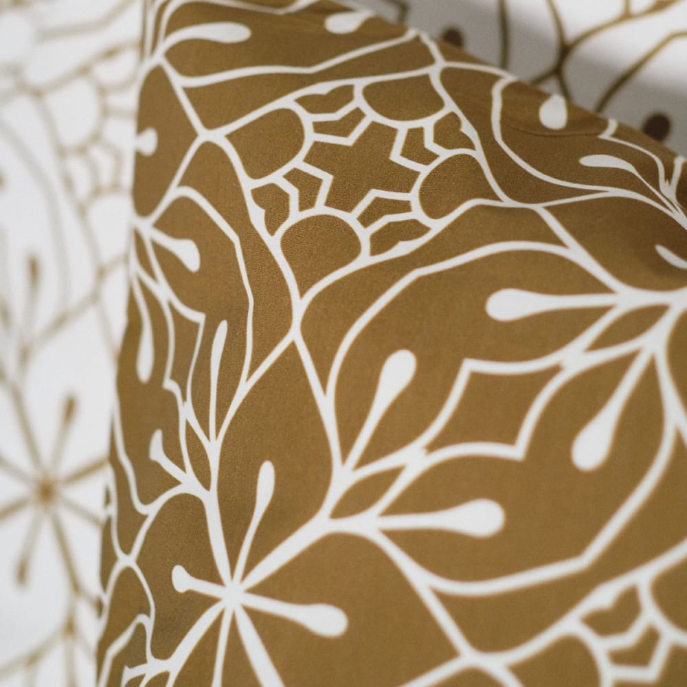 Parure de lit 2 personnes imprimé coton 240x260 cm bronze - Maisons du Monde
