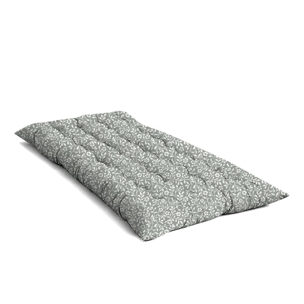 Matelas de sol bicolore floral coton  60x120 cm Vert