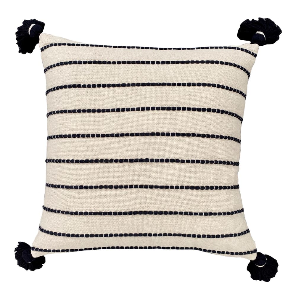 Coussin déhoussable uni en Coton Ecru 45x45 cm