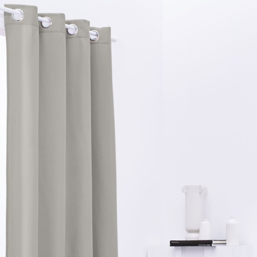 Rideau isolant à oeillets uni 140x240 cm beige — vue 3