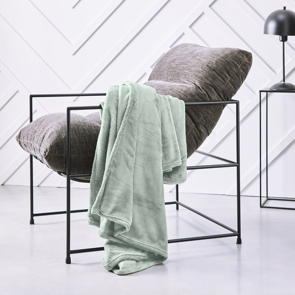 Plaid polaire uni  125x150 cm Vert