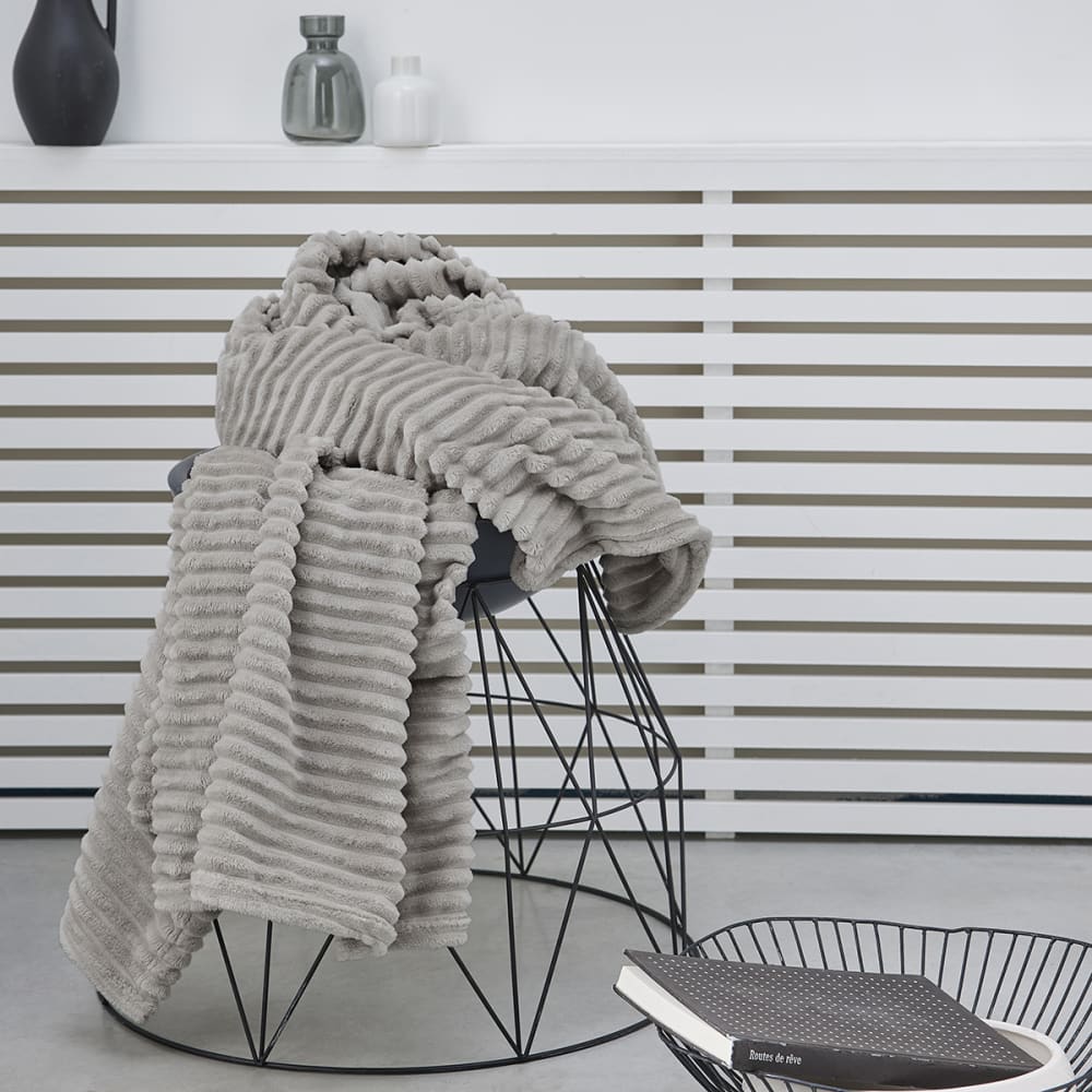 Plaid cotelé uni 150x200 cm Beige