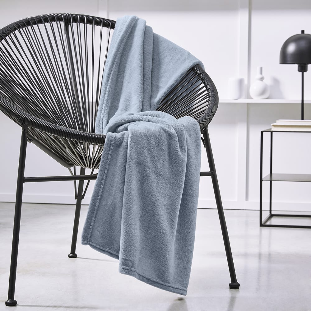 Plaid polaire uni  125x150 cm Gris