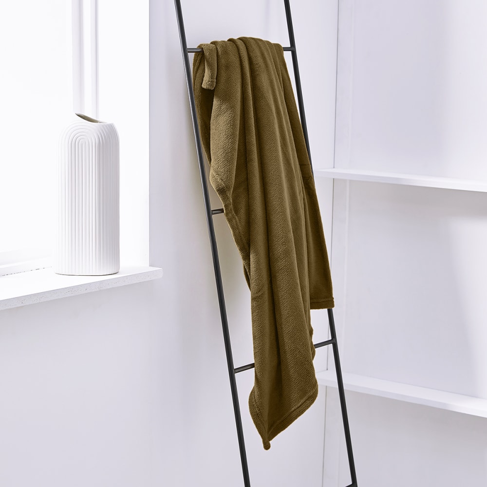 Plaid polaire uni  125x150 cm Bronze