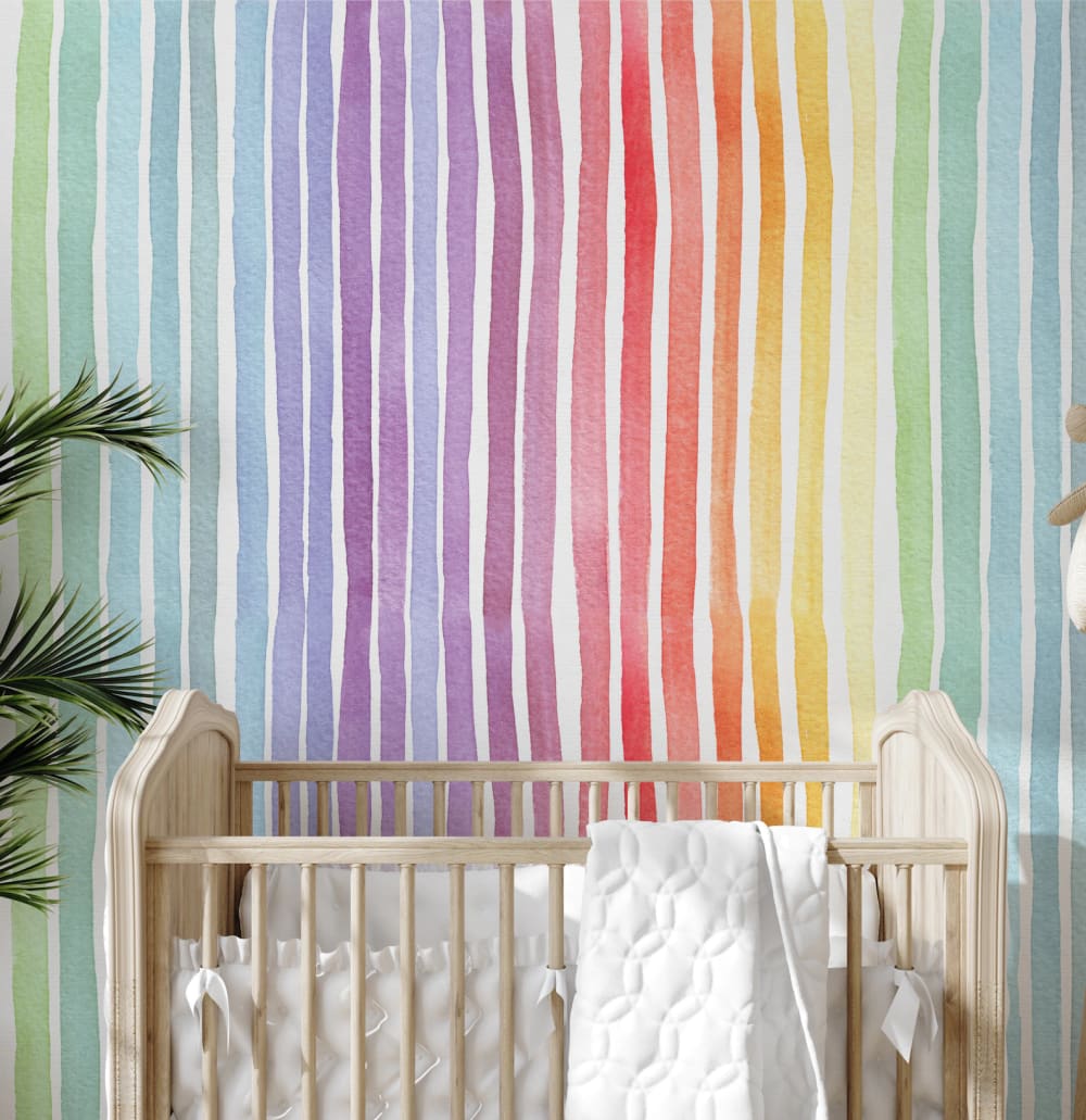 Papier Peint Arc-en-ciel, papier véritable, 200x280cm, 8 feuilles - Maisons du Monde