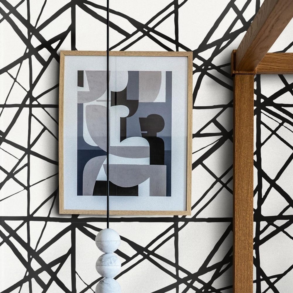 Papier Peint Rayures, papier véritable, 200x280cm, 8 feuilles — vue 3