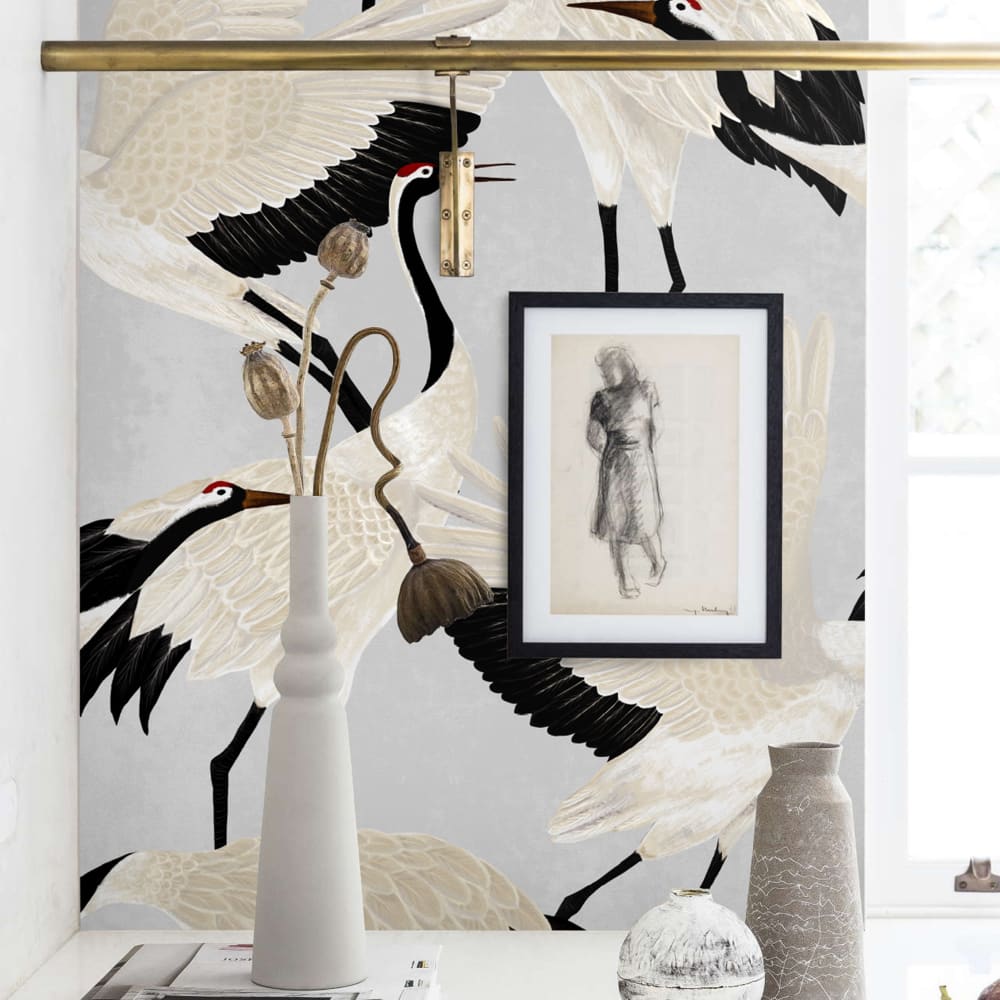 Papier Peint Hérons, papier véritable, 200x280cm, 8 feuilles — vue 3