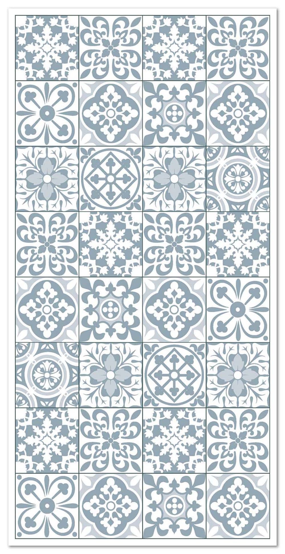 Tapis vinyle carreaux ciments triana bleu 60x110cm