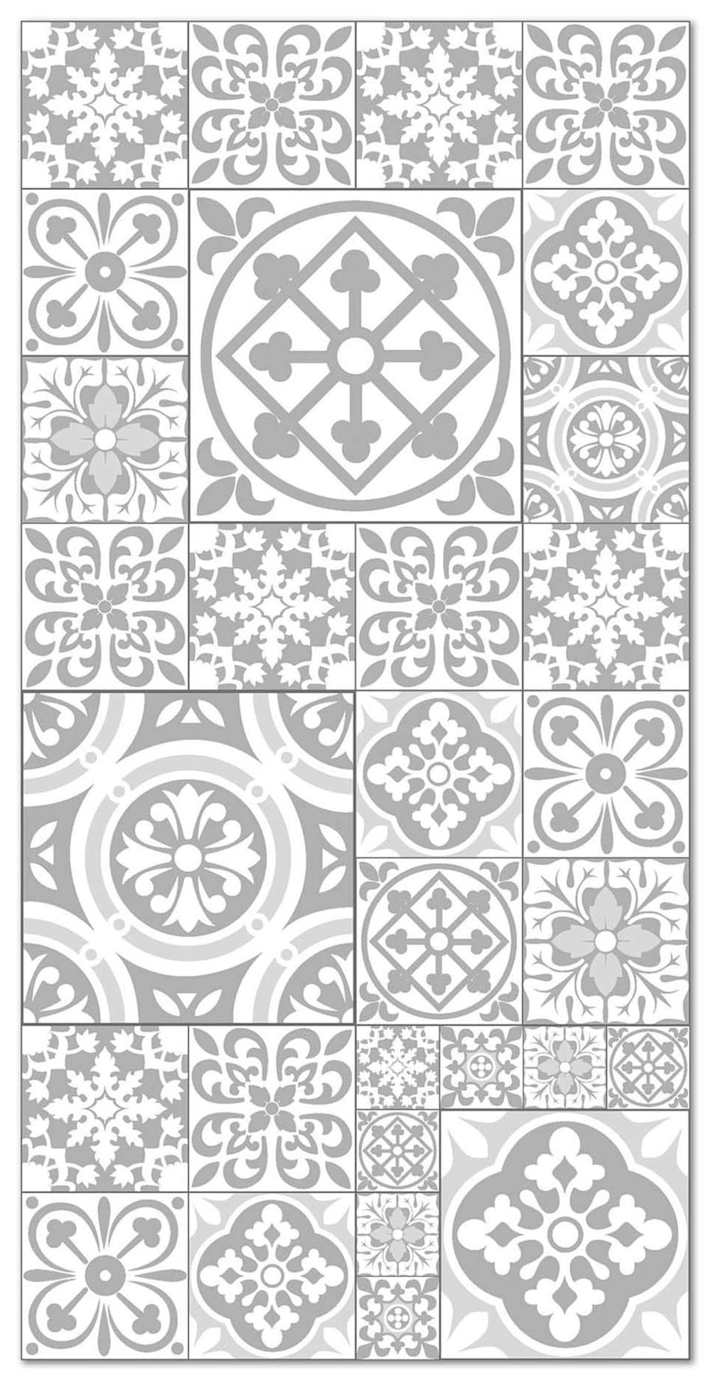 Tapis vinyle carreaux ciments talavera gris 80x150cm