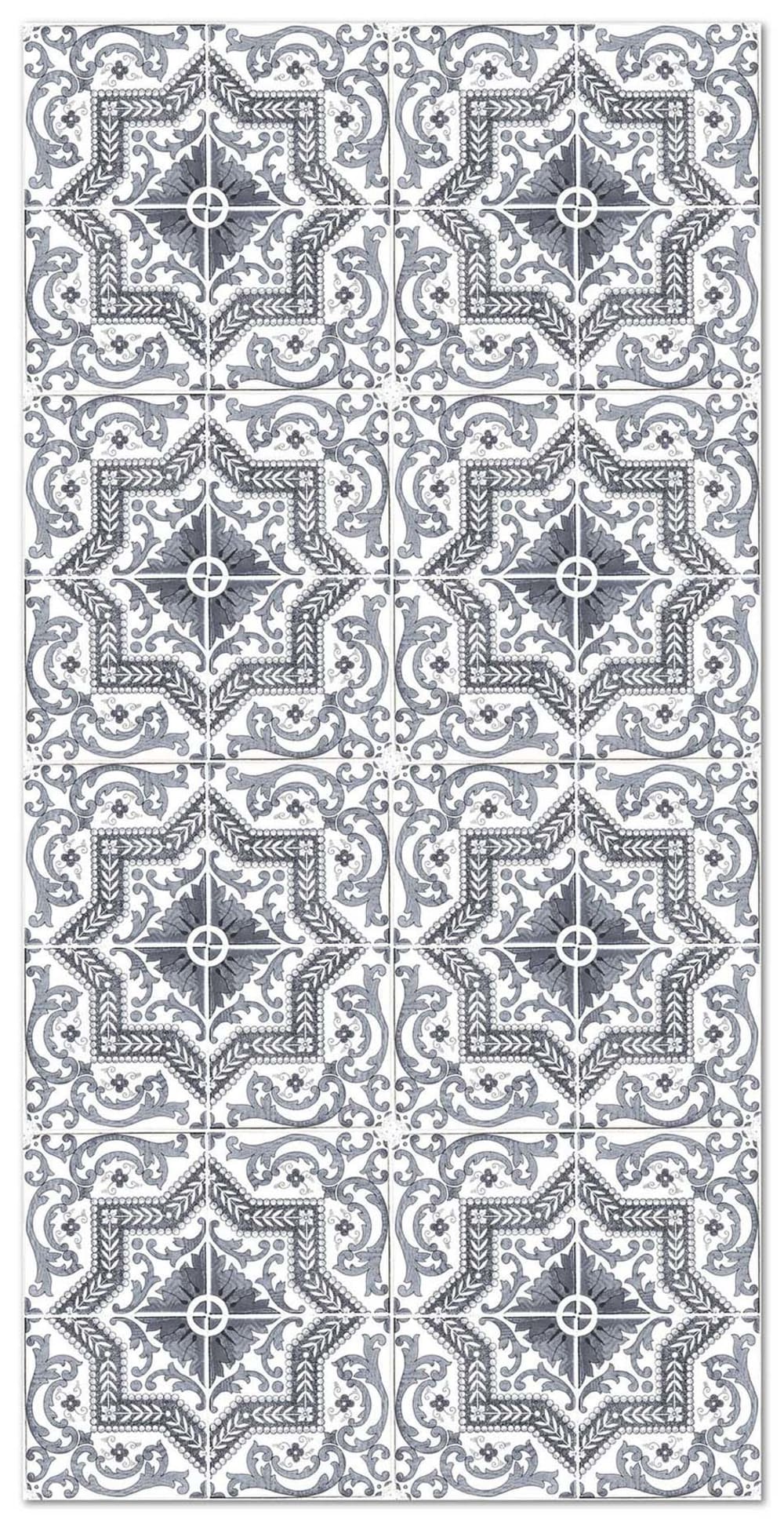 Tapis vinyle carreaux ciments tolédo gris 80x200cm