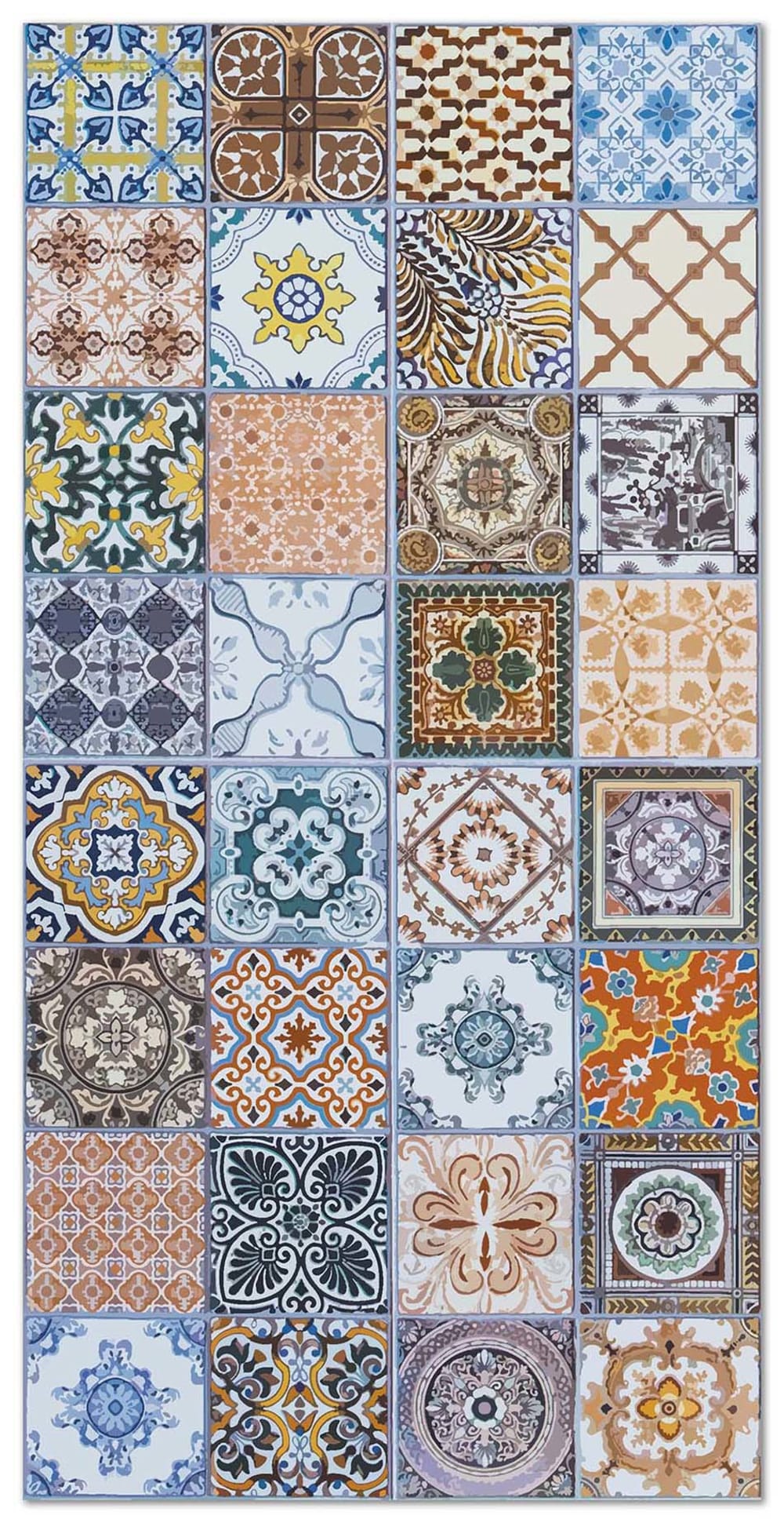 Tapis vinyle carreaux ciments nijar original 100x140cm