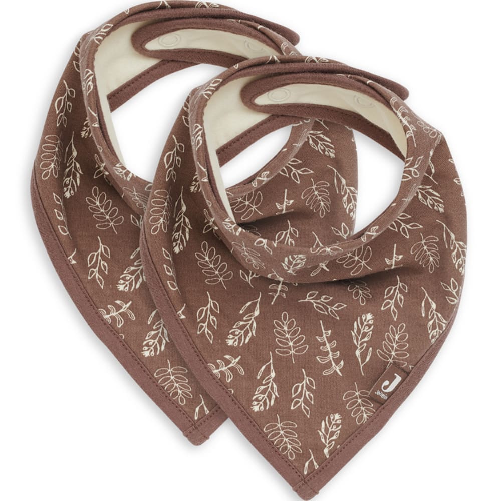 Jollein - Lot de 2 bavoirs bandana Meadow Chestnut