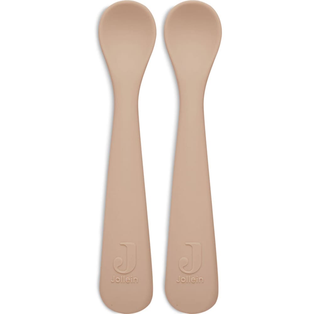 Jollein - Lot de 2 cuillères en silicone Pale Pink