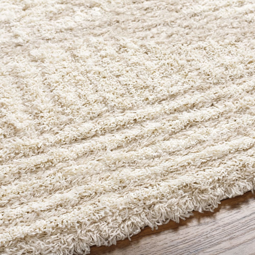 Tapis shaggy bohème blanc/beige 160x220 — vue 4