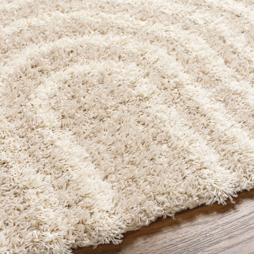Tapis shaggy scandinave blanc/beige 160x220 — vue 4