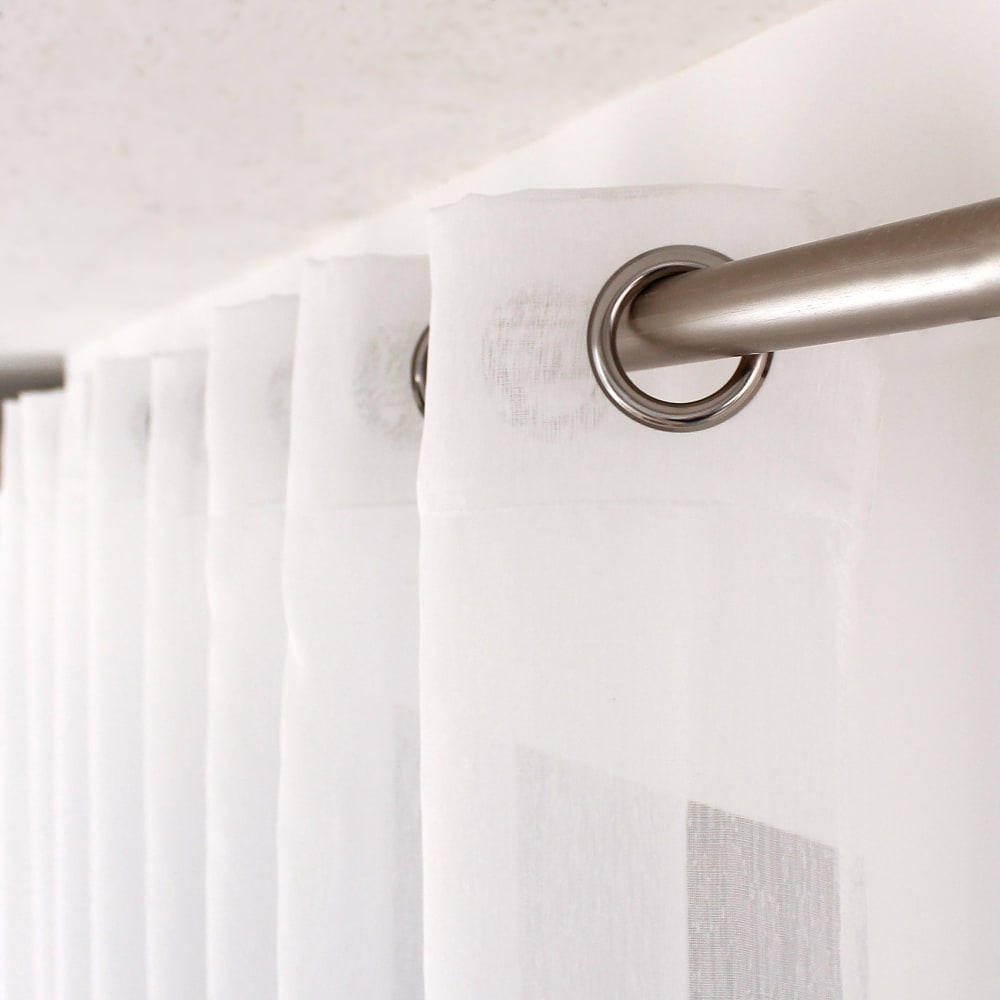 Voilage uni en polyester sablé blanc 140x240 cm - Maisons du Monde