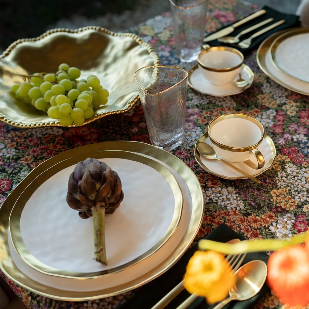 Coupe en porcelaine dorée d36 - Maisons du Monde