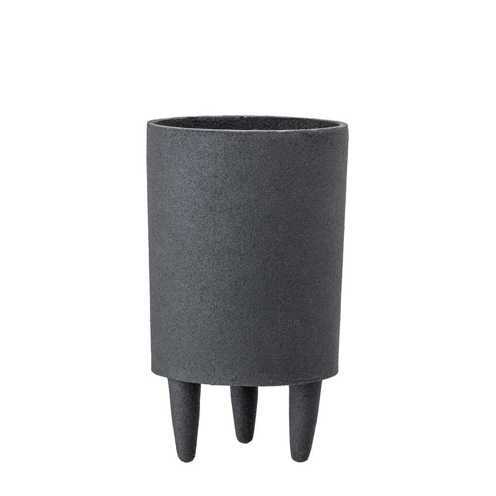 Maceta de aluminio gris
