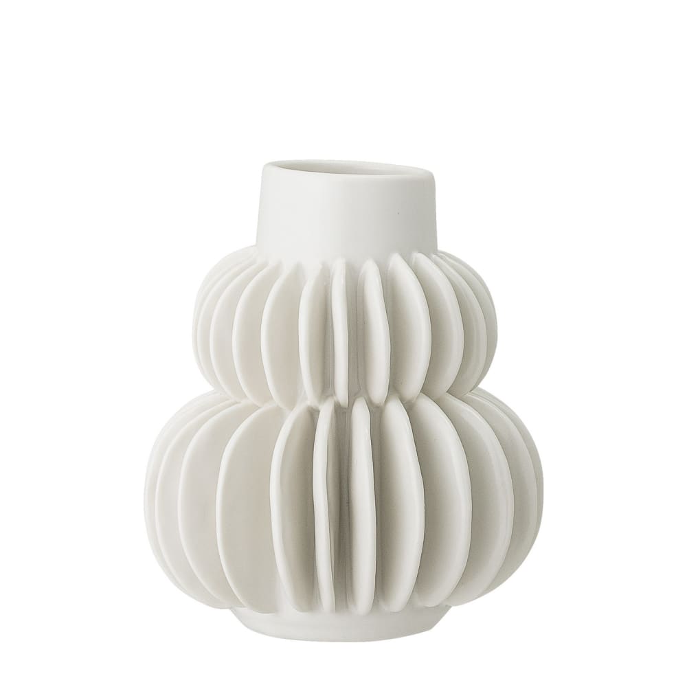 Vase en grès blanc H14