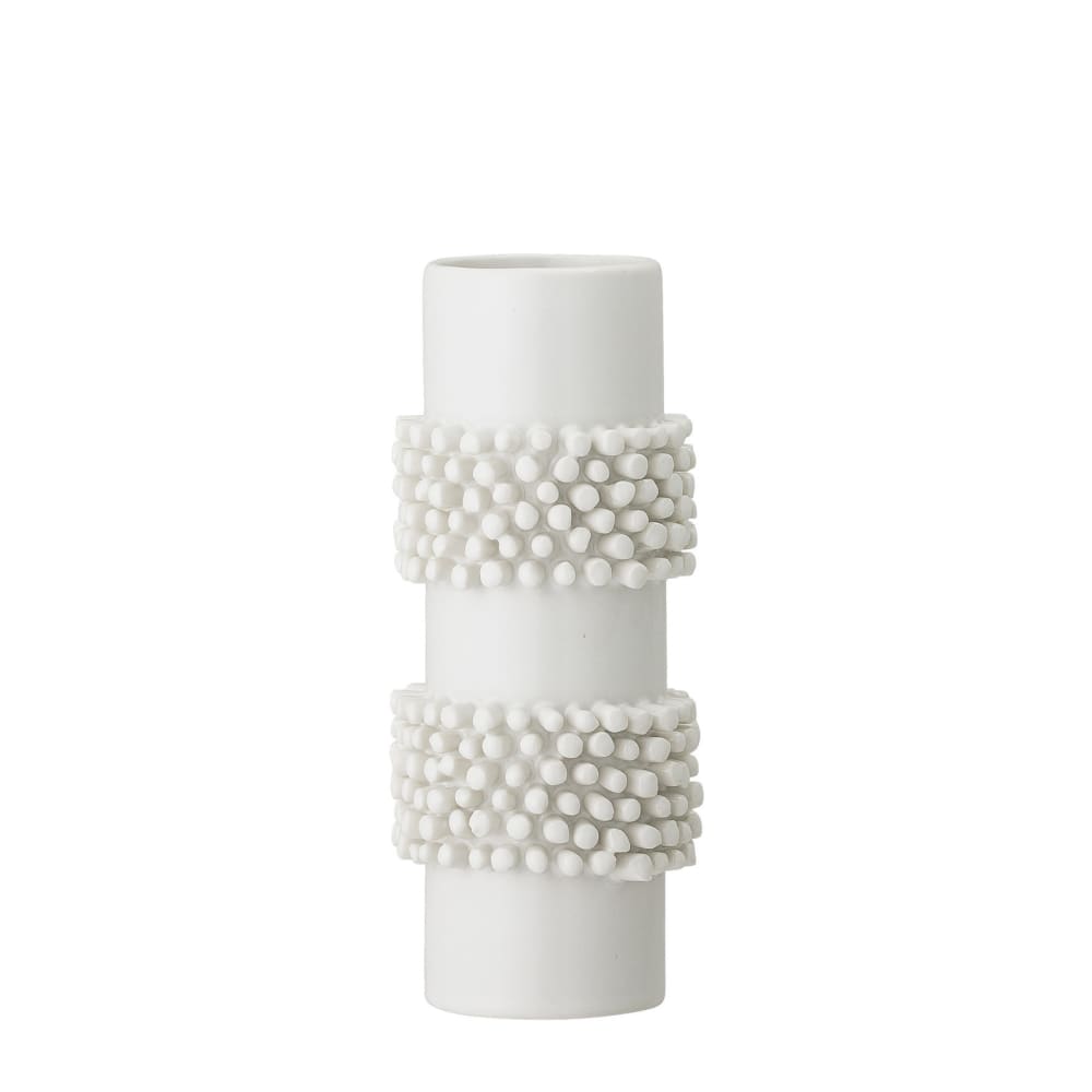 Bloomingville Vase aus Steingut H20.5, weiß - Steingut