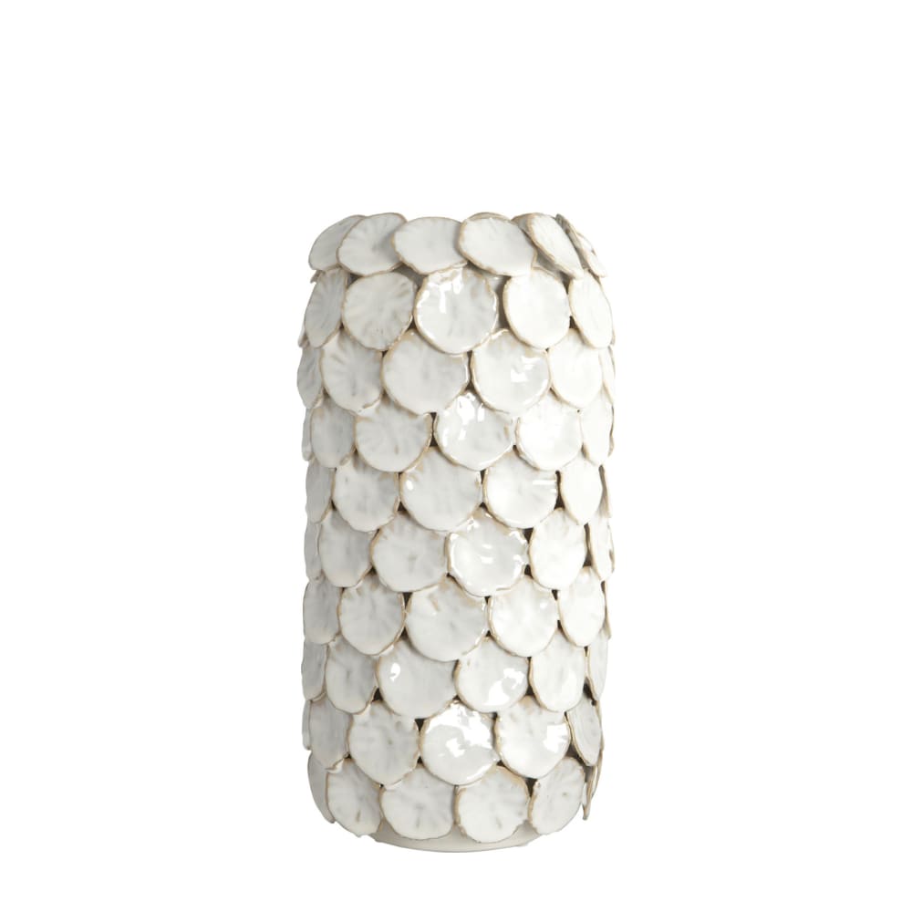 house doctor Vase aus Steingut H30, weiß - Steingut