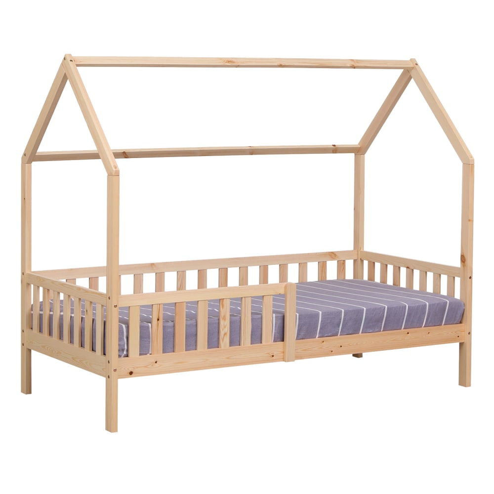 Lit cabane pour enfant 190x90cm en bois (Happy Garden) - Image 2