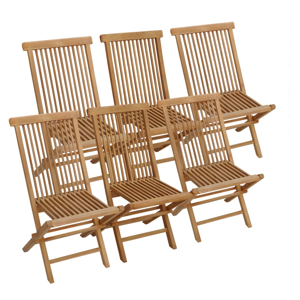 Set di 6 sedie da giardino in teak - Happy Garden