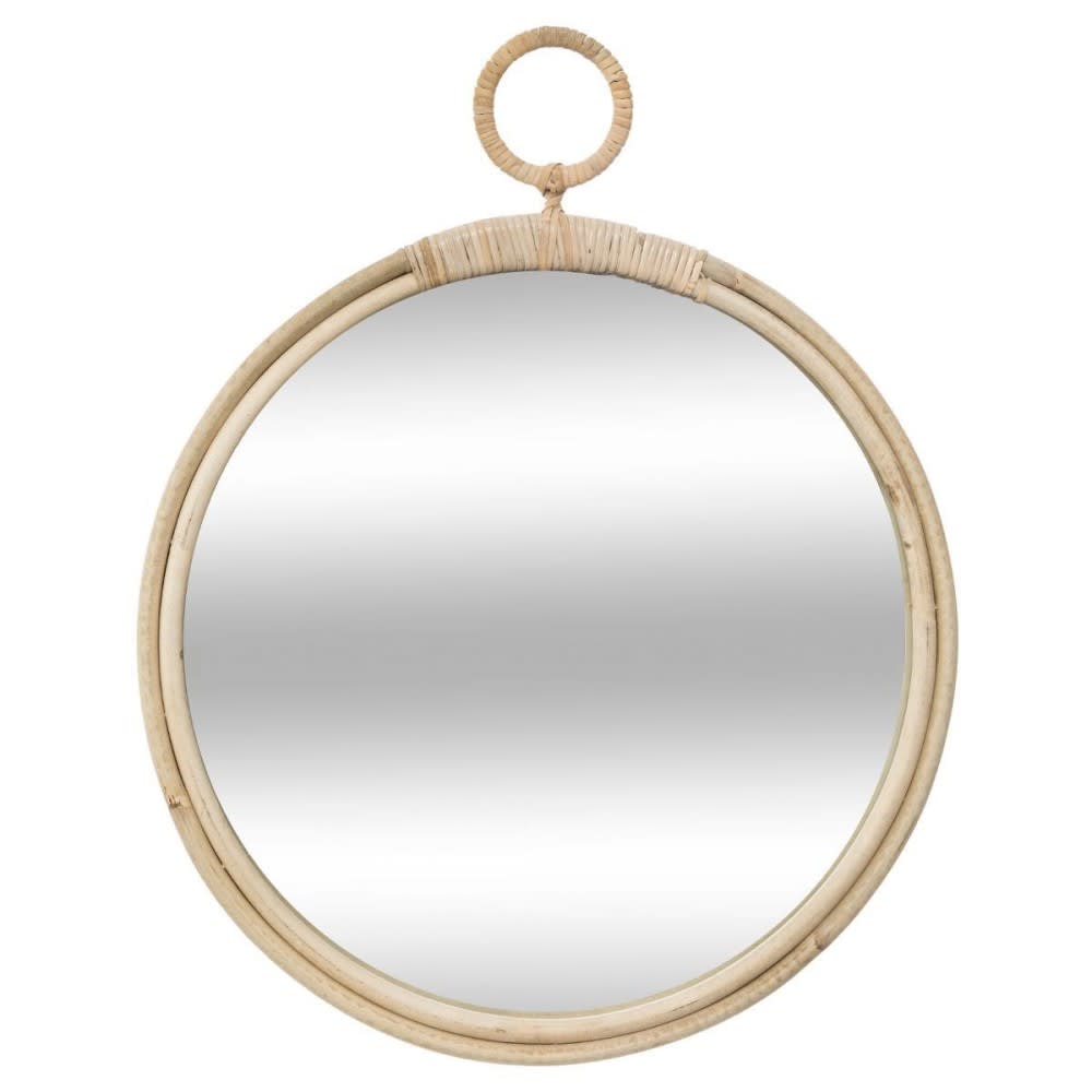 Miroir rotin rond D38cm