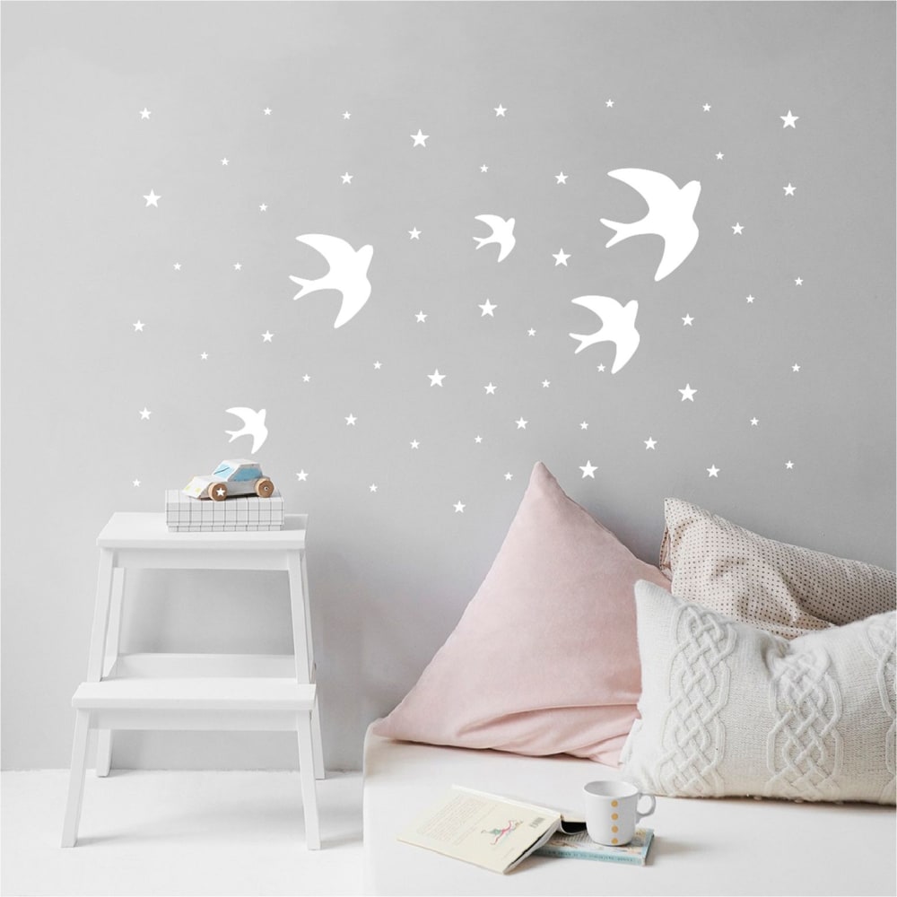 Rondini decorative da parete grigio bianco - Nicolasito