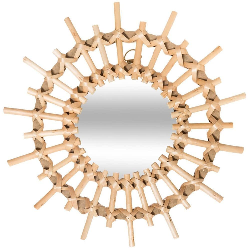 Lot de 3 miroirs rotin soleil D28cm - Maisons du Monde