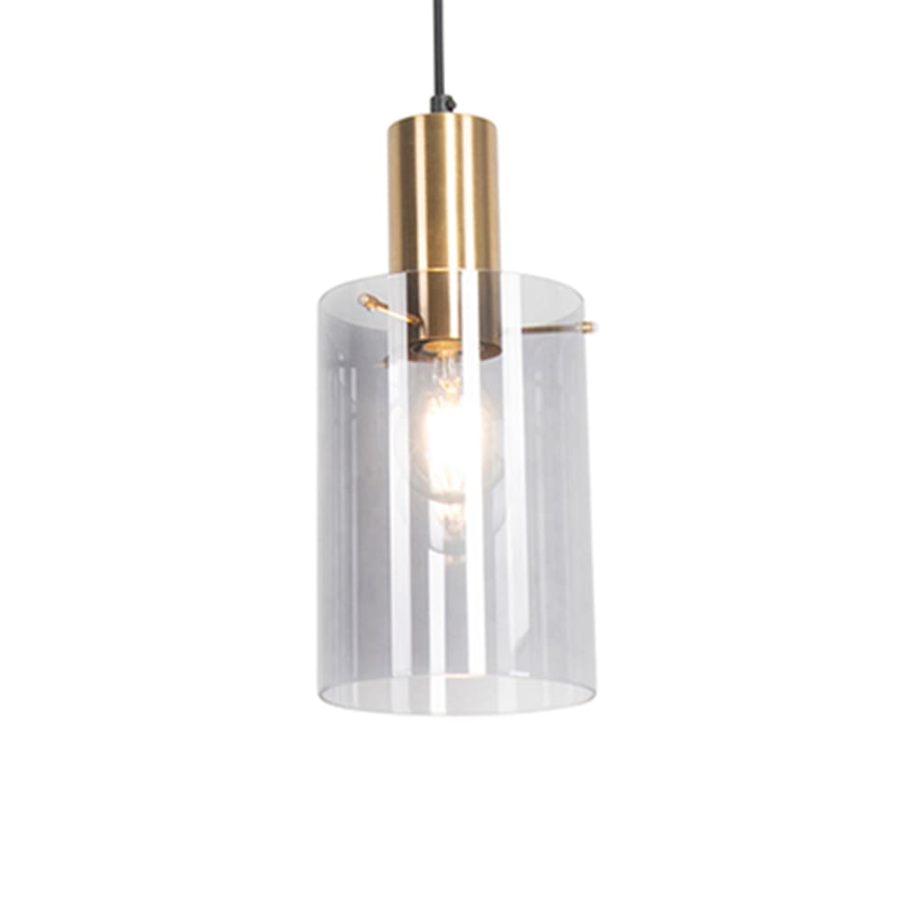 lampara colgante vidrio laton