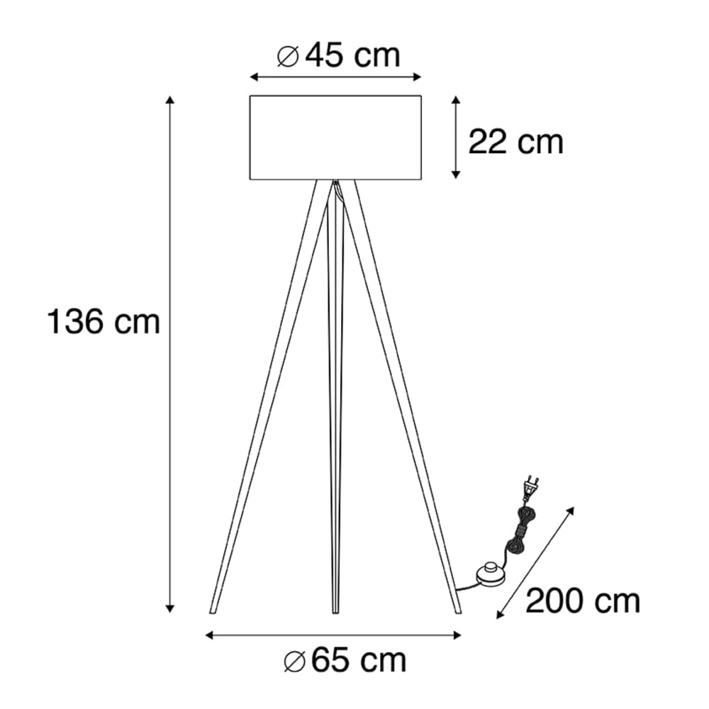 Lampadaire en acier noir — vue 4