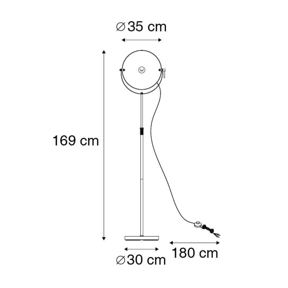 Lampadaire en acier noir — vue 4