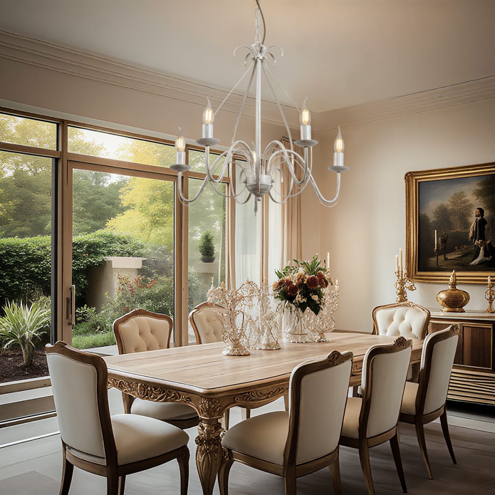 Lustre blanc — vue 3