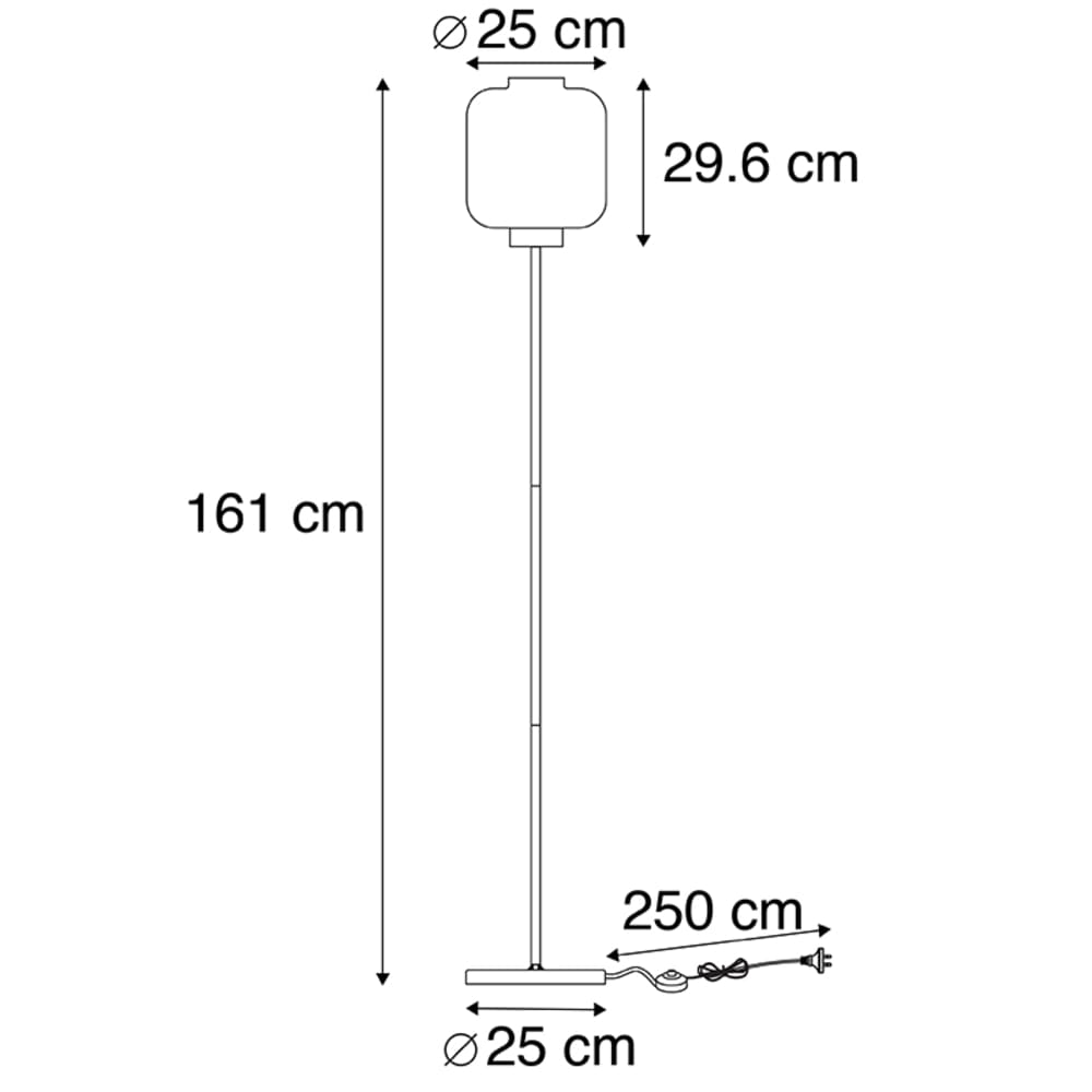 Lampadaire en verre noir — vue 4