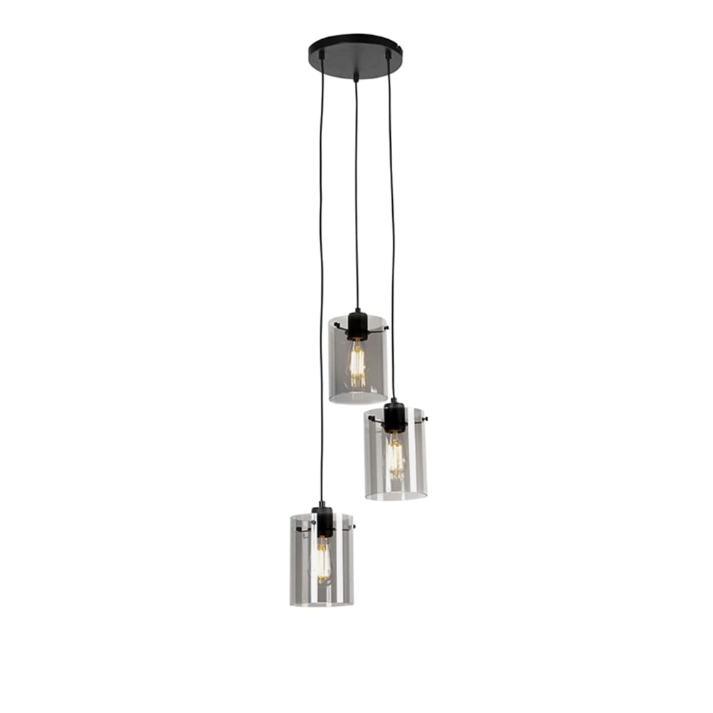 QAZQA Pendelleuchte aus Glas, schwarz style modern - Glas