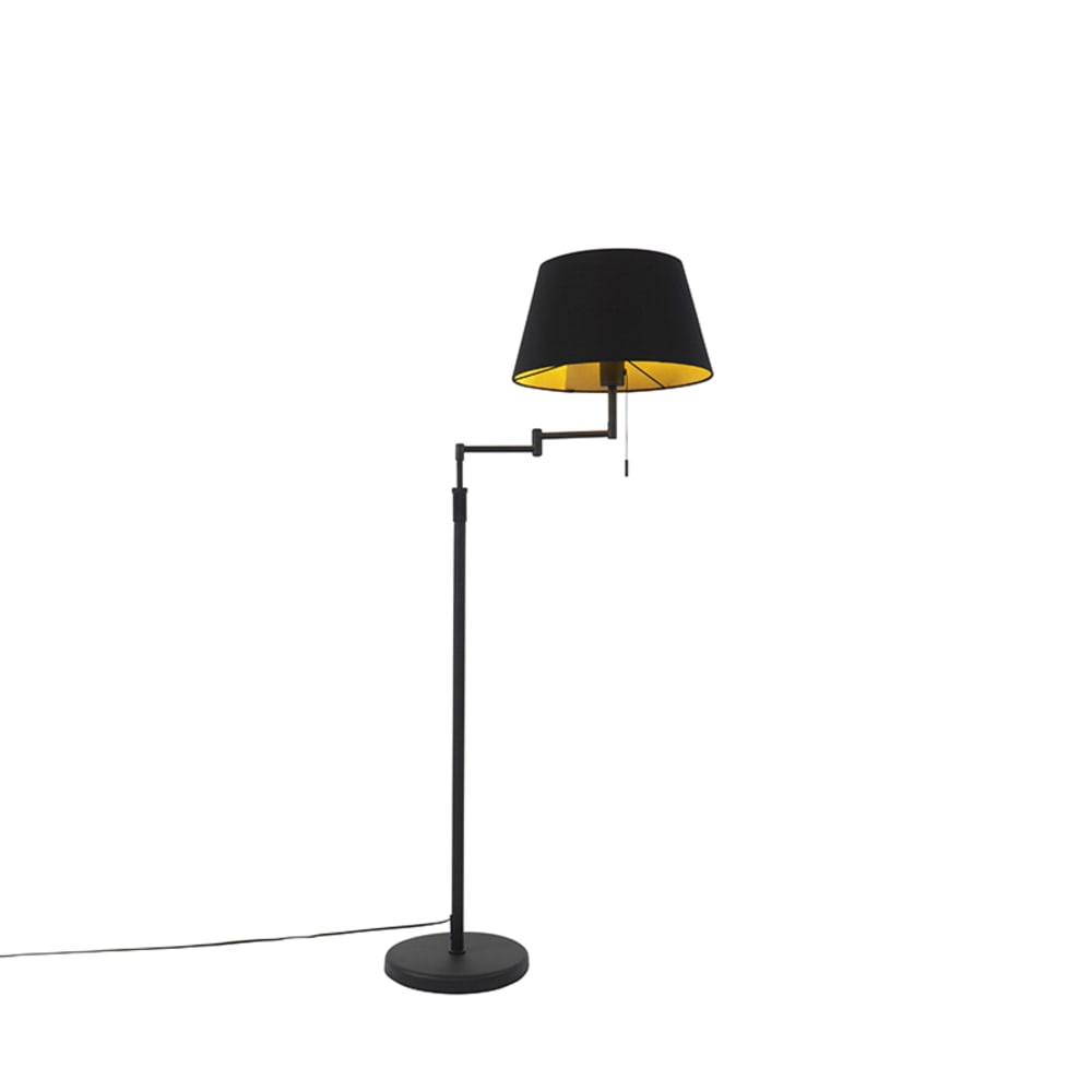 Lampadaire en tissu noir