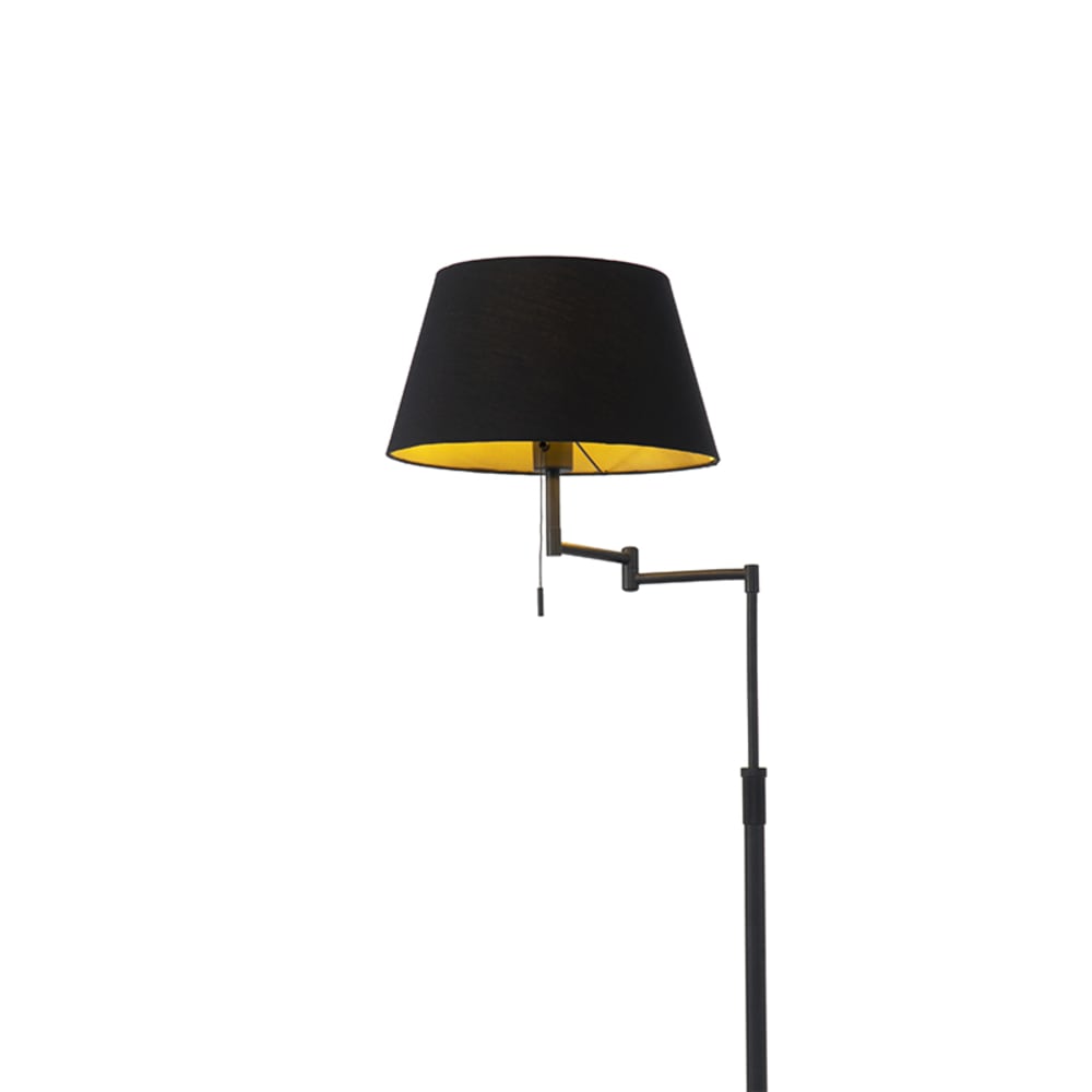 Lampadaire en tissu noir — vue 3