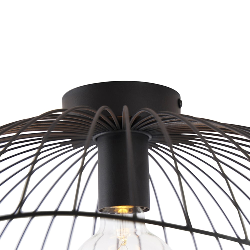 Plafonnier en acier noir — vue 3