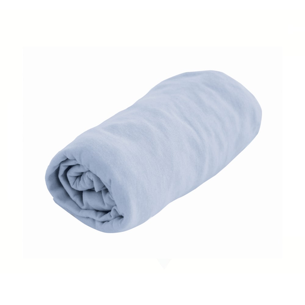 Drap housse bébé jersey bleu clair (70 x 140 cm) - Maisons du Monde