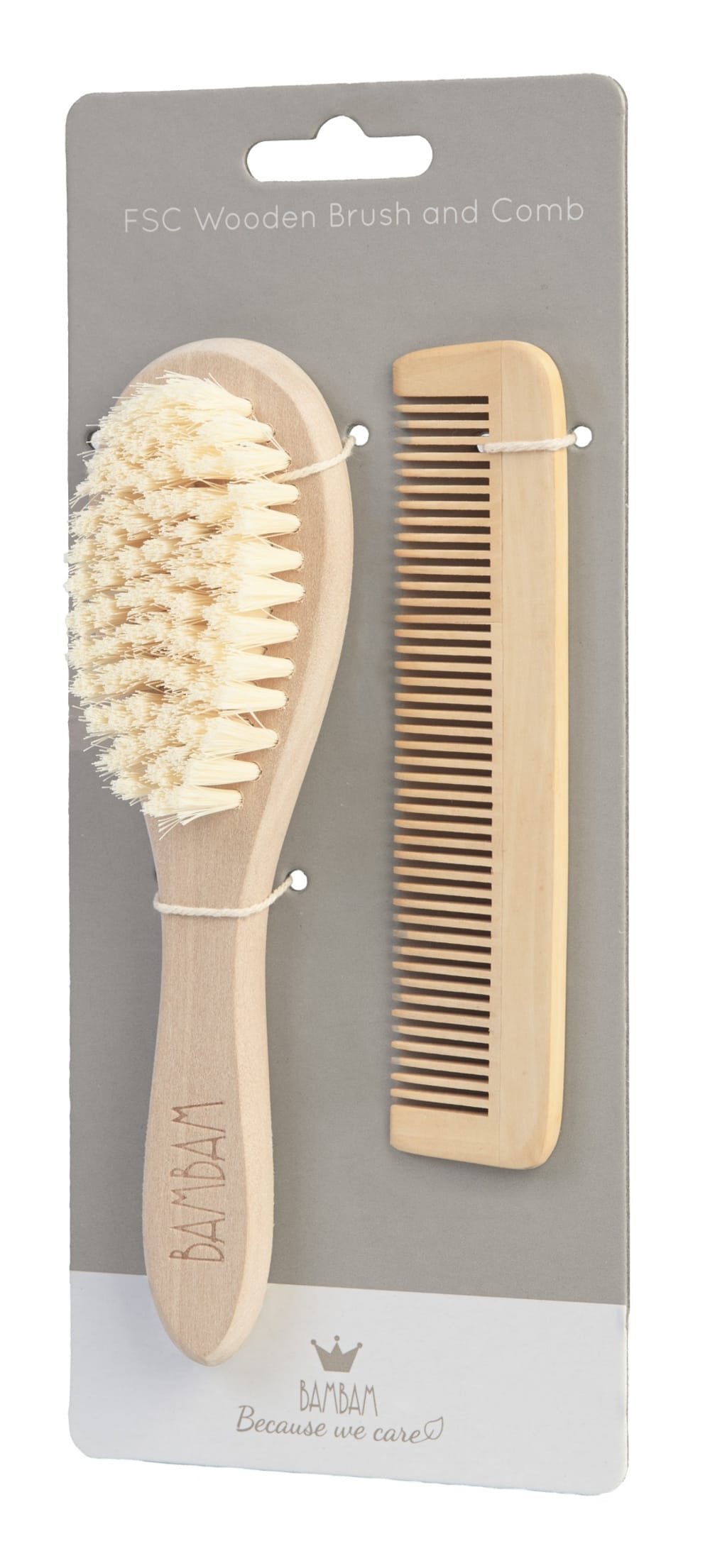 Peigne et brosse en bois (Bambam) - Image 1