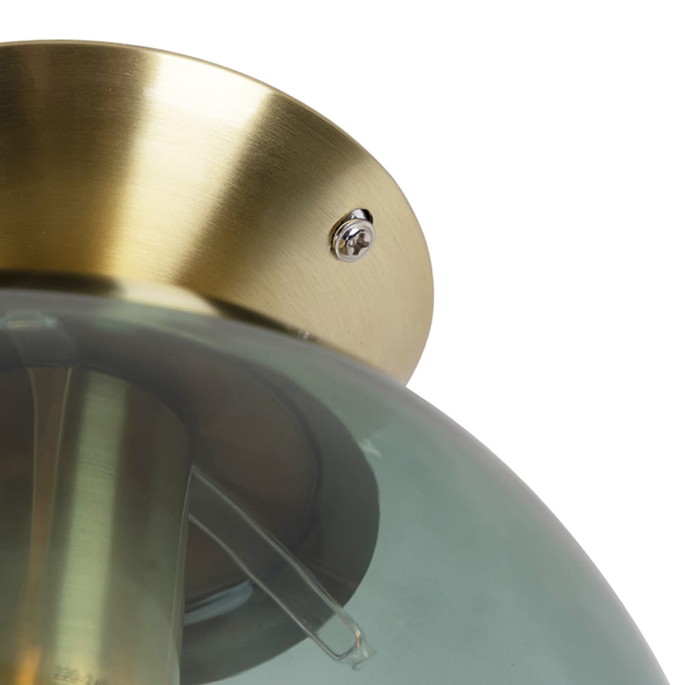 Plafonnier en verre vert — vue 3