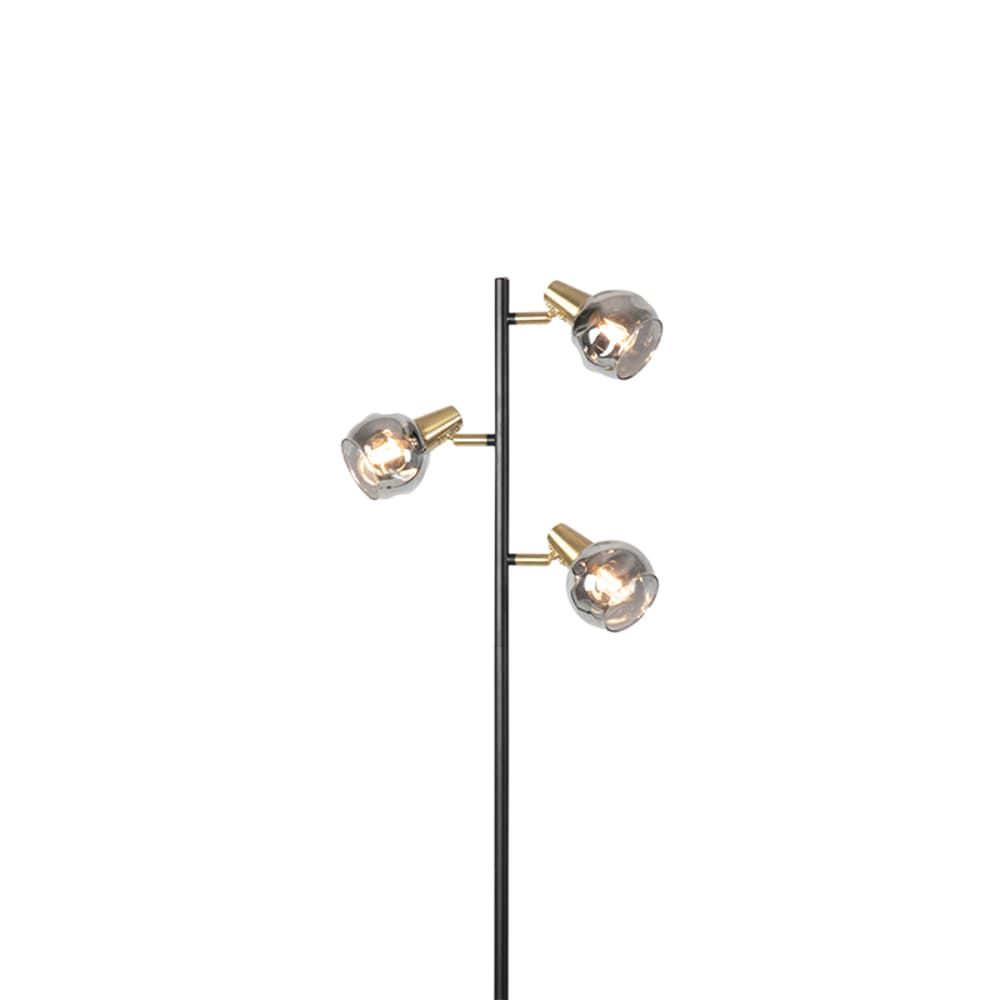 Lampadaire en acier doré/laiton — vue 3