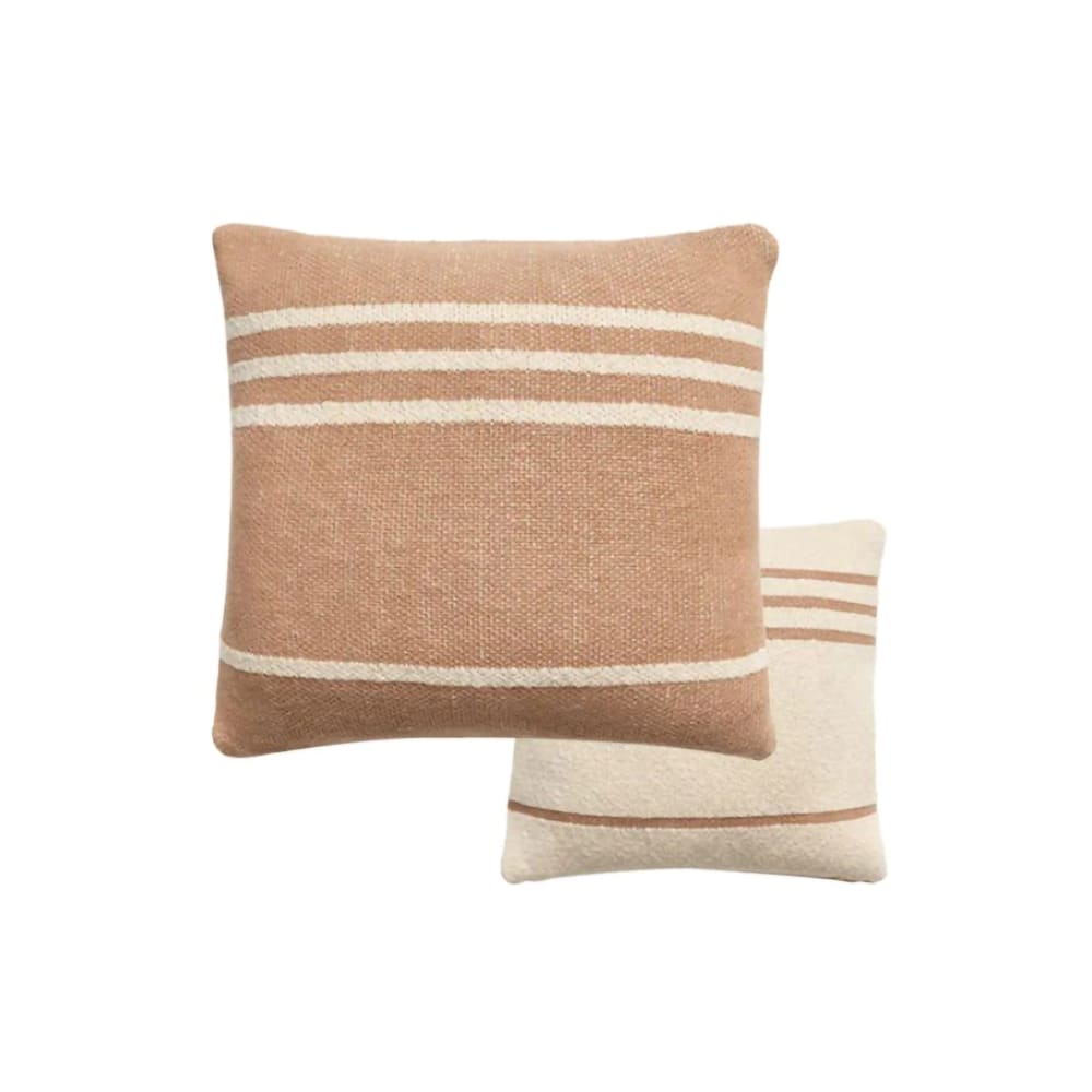 Coussin en tricot design réversible en coton naturel 40x40